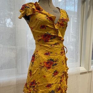 Urban outfitters floral wrap dress